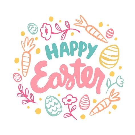 Free vector hand drawn happy easter day ... | Free Vector #Freepik #freevector #happy-easter-day #happy-easter #easter-egg #easter-day Holiday Aesthetic, Tropical Background, Leaf Silhouette, Instagram Photo Frame, Happy Easter Card, Egg Easter, Flower Sketches, Happy Easter Day, Hand Drawn Flowers