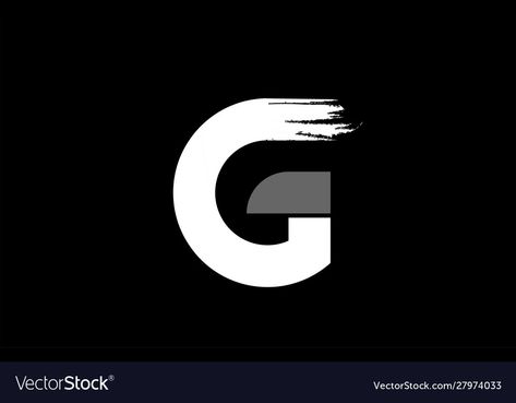 Grunge Alphabet, Alphabet Logo Design, Alphabet Logo, Background Black And White, Letter Icon, Design Icon, Background Black, Letter G, White Letters