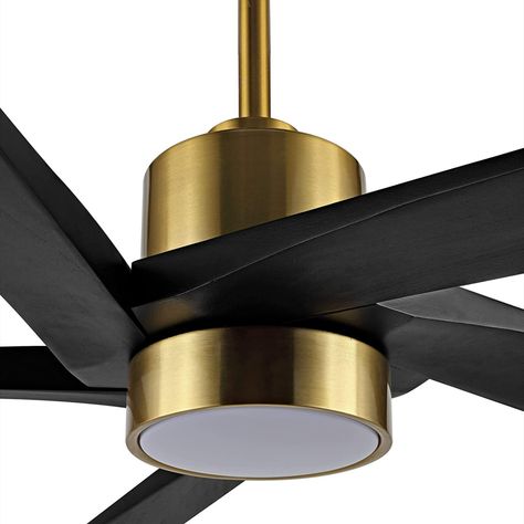 Mixed metal fan the looks good! The wood blades look expensive. I am not a fan person, but this would look fantastic in my home. Living Room Fans, Gold Ceiling Fan, Modern Environment, Living Room Ceiling Fan, Large Ceiling Fans, Gold Living Room, Indoor Ceiling Fan, Kitchen Ceiling, Metal Canopy