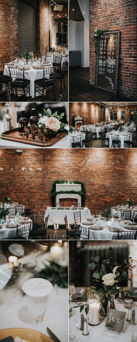 Romantic + industrial, this DIY Seattle wedding features handmade floral displays and signage | Image by Nick Plus Danée Cheap Wedding Table Centerpieces, Centerpieces Table, Industrial Wedding Decor, Industrial Chic Wedding, Simple Wedding Flowers, Wedding Floral Centerpieces, Wedding Centerpieces Diy, Table Wedding, Wedding Flower Arrangements