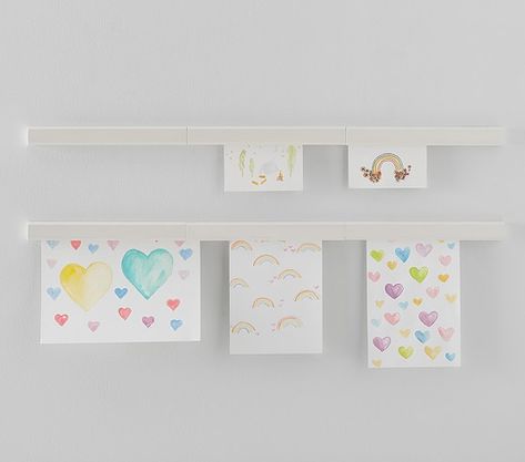 Magnetic Art, Art Display Kids, Baby Bedding Sets, Playroom Furniture, Mattress Pads, Wooden Slats, Kids Art, Design Help, Art Display