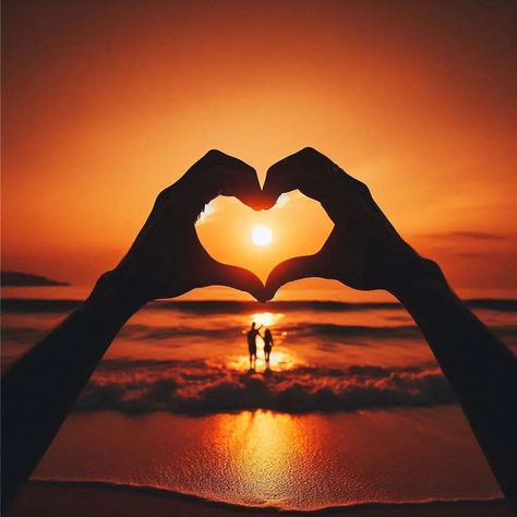 "Two hearts, one sunset 🌅❤️ #EndlessLove #BeachVibes #SunsetMagic #ForeverTogether #LoveInTheAir" Endless Love, Two Hearts, Love Pictures, Couple Pictures, Quick Saves