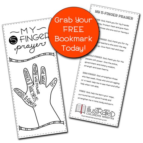 Five Finger Prayer - Illustrated Ministry Five Finger Prayer For Kids, 5 Finger Prayer For Kids Craft, 5 Finger Prayer For Kids, 5 Finger Prayer, Prayers Ideas, Five Finger Prayer, Prayer For Kids, John Sims, Prayer Crafts