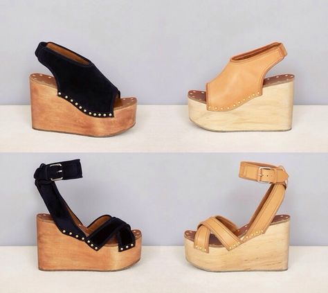 💛 Wooden Wedges, Gorgeous Shoes, Crazy Shoes, Platform Wedge, Shoe Obsession, Art Fashion, The Money, Cute Shoes, Nice Shoes