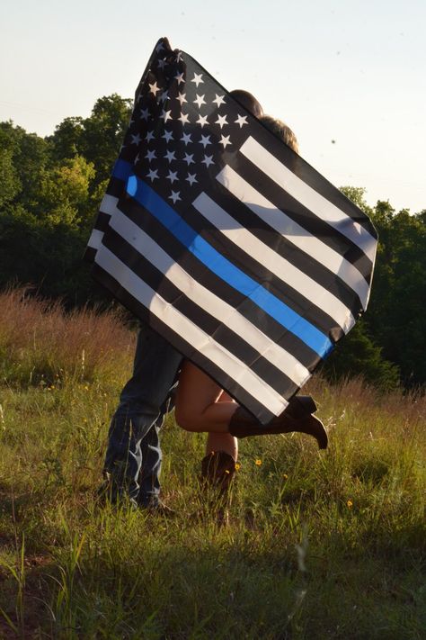 Law Enforcement Couples Photos, Marrying A Police Officer, Cop Couple Photoshoot, Cop Engagement Pictures, Law Enforcement Engagement Pictures, Police Officer Engagement Pictures, Police Family Pictures, Police Couple Photography, Police Wedding Photos