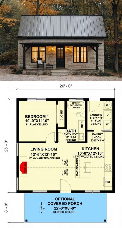 800 Sq Ft Cabin, Apartment Garage, Cabin Plans With Loft, I Am Healing, House Plans Design, House Plans For Sale, Human Environment, Tiny House Interior Design, House Design Plans