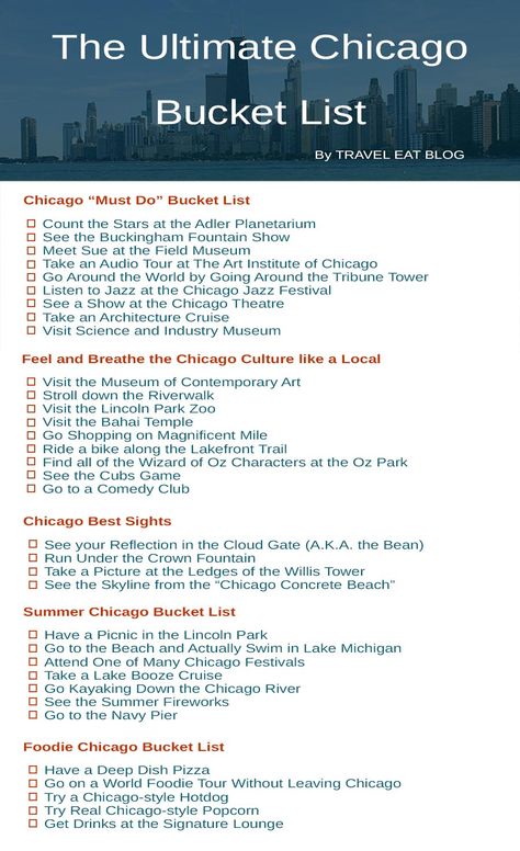 Couple Bucket Lists, Chicago Places To Visit, Chicago Itinerary, Chicago Bucket List, Chicago Travel Guide, Chicago Christmas, Chicago Vacation, Chicago Things To Do, Places In Chicago