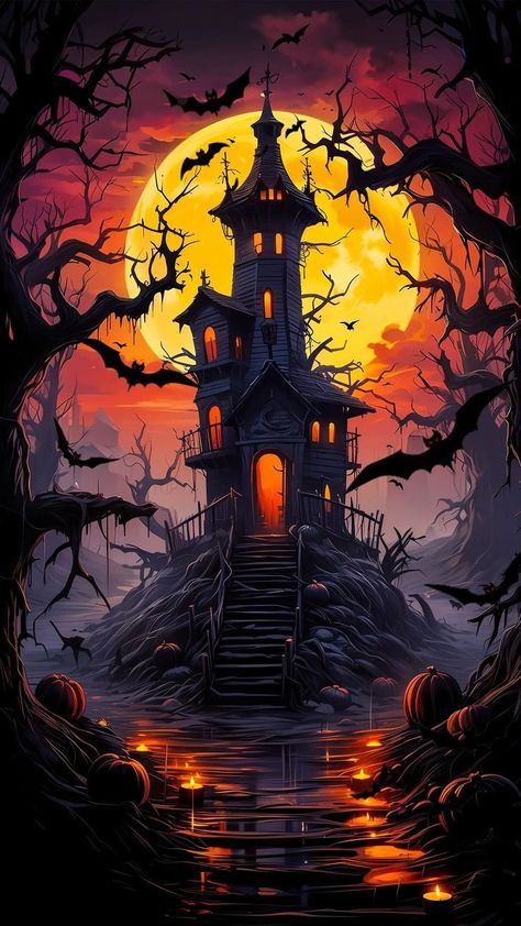 Spooky Artwork, Spooky Halloween Pictures, Scary Halloween Decorations Outdoor, Halloween History, Halloween Wallpaper Iphone Backgrounds, Halloween Wallpaper Backgrounds, Image Halloween, Halloween Wallpaper Cute, Halloween Facts