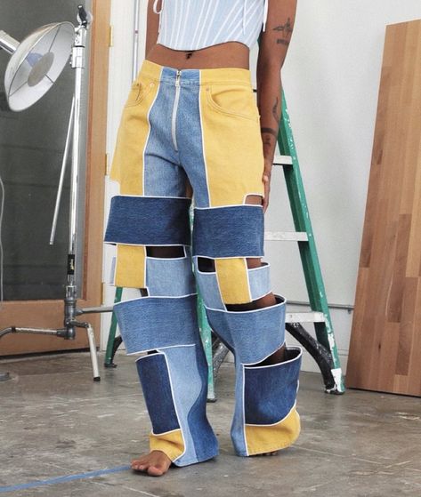 2023 Streetwear, Reworked Clothes, Denim Diy Clothes, Ropa Upcycling, Recycled Outfits, Reworked Fashion, Reworked Denim, Denim Inspiration, All Jeans