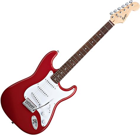 Red Fender Stratocaster Squier Guitars, Red Electric Guitar, Guitar Drawing, Guitar Stickers, Fender Strat, Cheap Guitars, Fender Squier, Best Acoustic Guitar, Fender Guitar