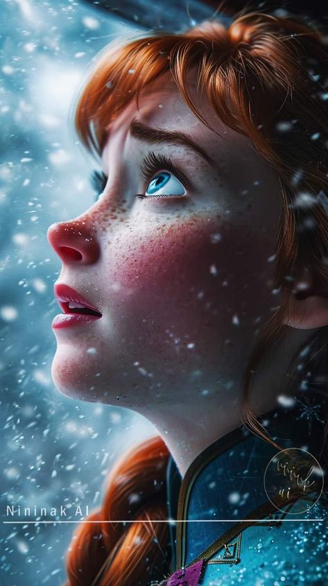 Princess Artwork, Anna From Frozen, Disney Character Art, Frozen Art, Disney Princess Artwork, Disney Princess Movies, Disney Princess Fan Art, Bunny Painting, Images Disney