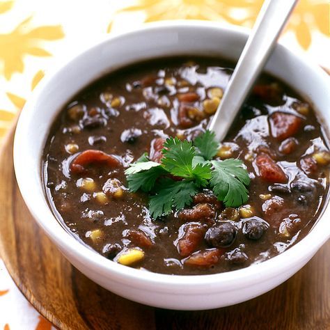 Spicy Black Bean Soup Recipe | Weight Watchers Spicy Black Bean Soup Recipe, Spicy Black Bean Soup, Black Bean Soup Recipe, Weight Watchers Soup, Bean Soup Recipes, Black Bean Soup, Bean Soup, Ww Recipes, Black Bean