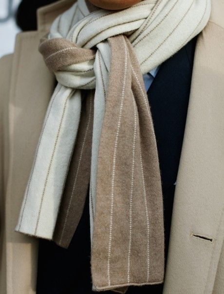 How to Tie Your Scarf Like a Parisian Bulky Scarf, Scarf Wearing Styles, Ways To Tie Scarves, Tie A Scarf, Men's Scarves, The Sartorialist, Scarf Knots, Accessories Inspiration, Ways To Wear A Scarf