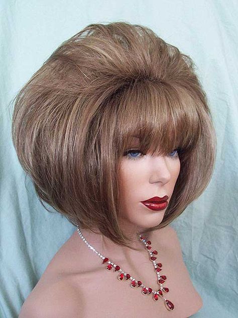 https://flic.kr/p/9GrHfm | Great chin length drag wig Anthea Turner Hairstyles, Bob Hairstyles With Fringe, Hairstyles With Fringe, Bouffant Wig, Hair Color Ombre, 50 Year Old Woman, Bobbed Hairstyles With Fringe, Hair Bobby Pins, Blonde Updo