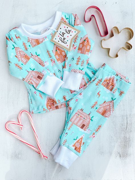 Gingerbread Christmas Pajamas Sibling Matching Pajamas Baby - Etsy Matching Pjs Christmas, Christmas Pajamas For Kids, Baby Christmas Pajamas, Girls Christmas Pajamas, Saint Marys, Gingerbread Christmas, Matching Pajamas, Dec 7, Kids Pajamas