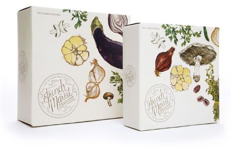 Trendset: 7 Emerging Package Design Trends of 2014 | Dieline Watercolor Packaging, Cool Packaging, French Market, Box Packaging Design, Food Packaging Design, Packaging Labels Design, Pretty Packaging, Tea Art, Creative Packaging