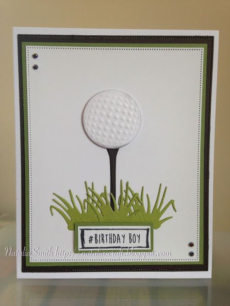 Masculine Cards Handmade, Birthday Golf, Golf Birthday Cards, 22 Birthday, Golf Cards, 12 Birthday, Golf Diy, 15 Birthday, 18th Birthday Cards