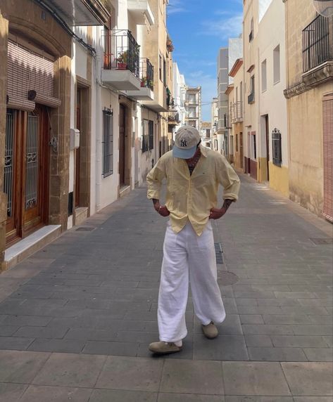 Puerto Rico Outfits Men, Linen Pants Outfit Men, Vacation Outfits Men, Beach Outfit Men, Greece Outfit, Linen Pants Outfit, Europe Travel Outfits, Mens Linen Pants, Linen Drawstring Pants