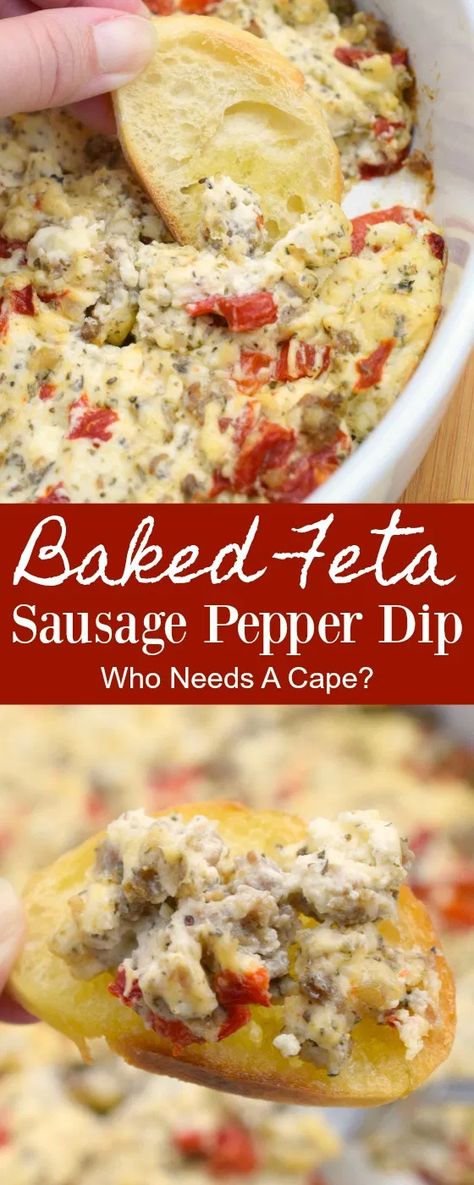 Dip Dip, Pepper Dip, Fancy Appetizers, Stuffed Pepper Dip, Baked Feta, Superbowl Appetizers, Feta Dip, Best Party Food, Yummy Dips