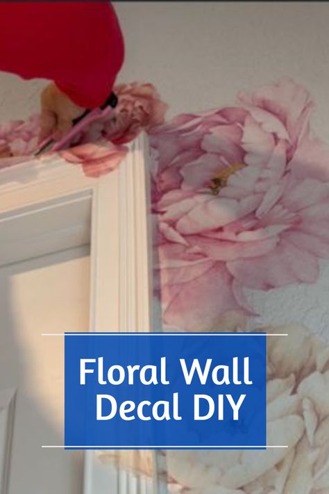 Quick DIY using floral decals under $10 to decorate a doorway and bring a sense of springtime into my room #springdecor #walldecals #walldecal ideas Wall Decal Ideas, Science Bedroom, Softball Room, Themed Bedrooms, Pink Tools, House Flipping, Diy Wall Decals, Floral Wall Decals, Decal Ideas