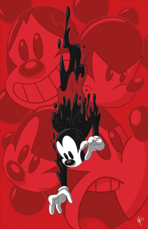 Mickey Mouse Illustration, Epic Mickey, Mickey Mouse Pictures, Glitch Wallpaper, Mickey Mouse Art, Mickey Mouse Wallpaper, Mickey Mouse Cartoon, Cartoon Posters, Portfolio Site