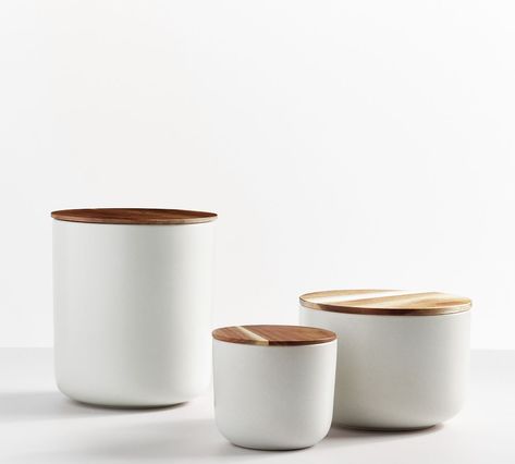 Mason Stoneware Kitchen Collection | Pottery Barn Stoneware Canisters, Berry Colander, Pinch Bowls, Kitchen Canisters, Branded Gifts, Kitchen Collection, Mixing Bowls, Canister Sets, Accessories Decor