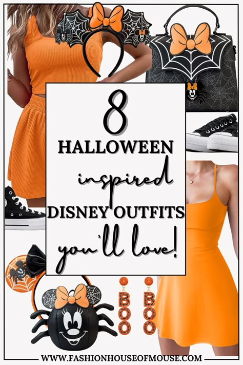 Wondering what to wear to Disney for Mickey’s Not So Scary Halloween party this fall? Here are eight cute and comfortable Halloween inspired Disney outfits you'll love! Costumes For Mickeys Not So Scary, Mickeys Halloween Party Outfits, Disneybound Outfits Pixar, Halloween Costumes For Disney World, Disney Outfits In October, Disneybound Outfits Halloween, Mickey Not So Scary Halloween Outfit, Mnsshp Costume Ideas Women, Cute Disney Halloween Outfits