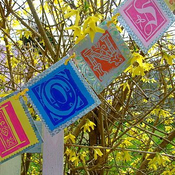 Personalised Paper Bunting- 'Congratulations' custom Order (detail) Paper Bunting Ideas, Bunting Ideas Unusual, Bunting Ideas, Wedding Room Decorations, Paper Bunting, Personalised Bunting, Silver Wedding Anniversary, Pinking Shears, Shop Gifts