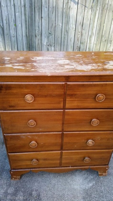 Chest Of Drawers Makeover Upcycle, Chest Of Drawers Upcycle, Chest Of Drawers Makeover, Diy Dresser Makeover, Vintage Dresser, Tall Dresser, Wooden Dresser, Upcycle Decor, Diy Dresser