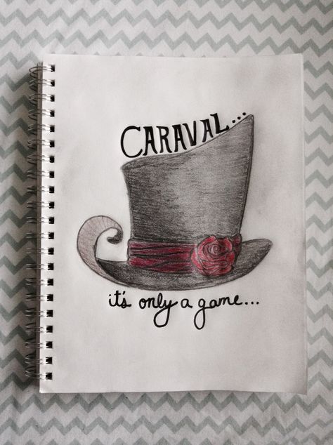 Caraval, Stephanie Garber, Caraval Book, Fan Art, Books, Book, Fandom, Fangirl, Circus, Top Hat, Rose, Red, Caraval Caraval Book Journal, Caraval Book Tattoo Ideas, Caraval Book Tattoo, Circus Top Hat, Caraval Stephanie Garber, Caraval Trilogy, Book Fan Art, Ticket Drawing, Caraval Series