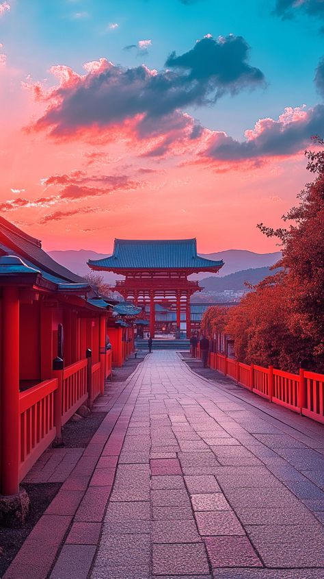 The famous red torii gates of Fushimi Inari Taisha stretching into the distance. Zen Aesthetic Wallpaper, Travel Wallpaper Aesthetic, Japan Hotels, Fushimi Inari Shrine, Zen Aesthetic, Unique Vacation Rentals, Zen Vibes, Inari Shrine, Japan Hotel