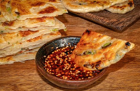 3 Dipping Sauce Recipes for Scallion Pancakes — Virtual Table Asian Pancakes, Dipping Sauce Recipes, Scallion Pancake Recipe, Waffle Machine, Scallion Pancakes, Dipping Sauces Recipes, Sweet Chili Sauce, Healthy Dinners, Sweet Chili