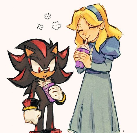 Maria The Hedgehog, Shadow And Maria, Sonic 3, Sonic Franchise, Hedgehog Art, Sonic And Shadow, Sonic Fan Art, Sonic Art, Shadow The Hedgehog