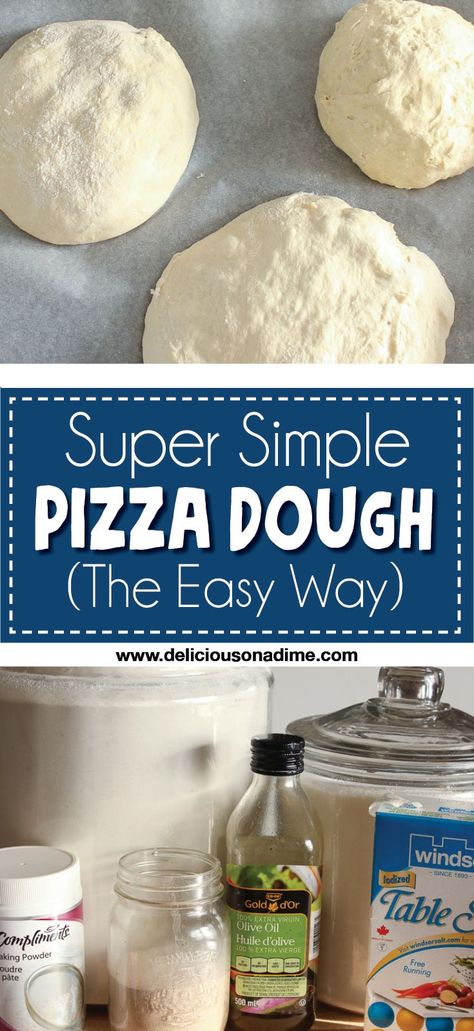 Simple Pizza Dough - Two ways: Easy and Easier! Pizza Dough Instant Yeast, Simple Pizza Dough, Quick Pizza Dough, No Yeast Pizza Dough, Simple Pizza, Pizza Lunch, Quick Pizza, Pizza Dough Recipe Easy, Easy Pizza Dough