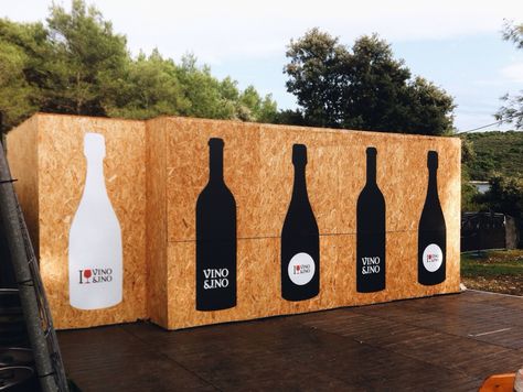 Pop up wine bar Vino&Ino, Šibenik, Croatia, design: Jelena Babic. #wine #popup #architecture #outdoor #bar #vino&ino Tradeshow Booth Backdrop, Creative Booths, Event Booth Design, Winery Event, Bbq Festival, Food Pop, Festival Booth, Surf Aesthetic, Outside Bars