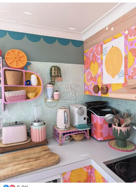 Thrift Decor, Funky Bedroom, Dopamine Decor, Interior Design Boards, Home Board, Apartment Style, Apartment Decor Inspiration, Humble Abode, Kitchen Inspo