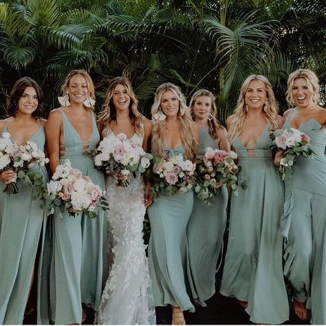 Persephone on Instagram: “A muted jade, right now all of the color wheels of green are a hellll yes for me 🌱 What do you think of this look? /…” Sage Green Wedding Colors, Color Wheels, Sage Bridesmaid Dresses, Tan Wedding, Sage Green Bridesmaid Dress, Green Wedding Colors, Sage Wedding, Sage Green Wedding, Green Bridesmaid