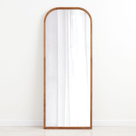 Talia Wood Arched Leaning Full Length Mirror | World Market Nyc Room, Wall Decor Mirrors, Floor Length Mirror, Rainbow House, Fit Pics, Leaning Mirror, Wood Arch, Glam Bedroom, Arch Shape