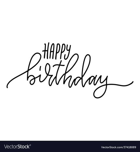 Happy Birthday Writing, Vector Line, Drawing Cartoon, Art Birthday, Diy Prints, Cartoon Drawings, Line Drawing, Line Art, Adobe Illustrator