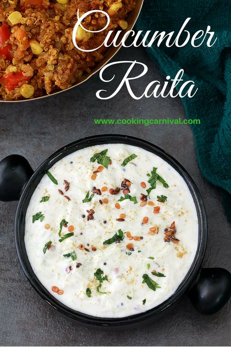 Cucumber Raita Rita Recipe, Recipe Using Sourdough Starter, Cucumber Raita, Indian Meal, Low Carb Sauces, Cucumber Recipes, Sour Taste, Indian Dishes, Perfect Side Dish