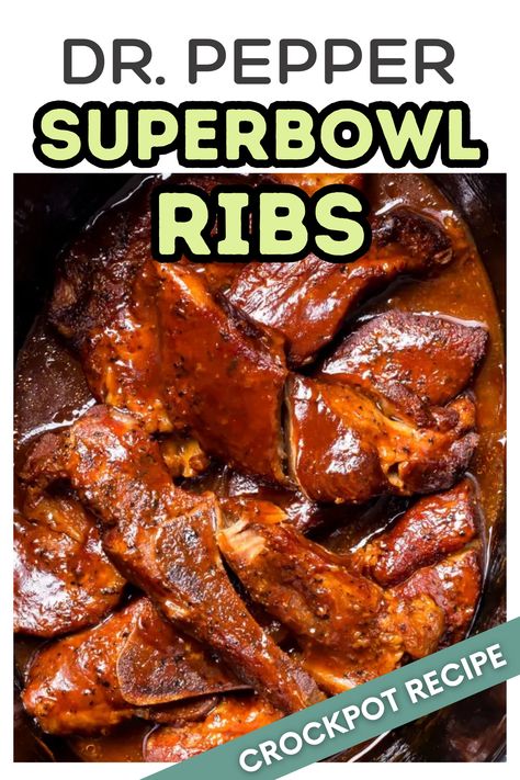 Treat your Superbowl crowd to the tastiest BBQ ever with our Easy and Best Crockpot Ribs! Tender, fall-off-the-bone ribs marinated in a delicious Dr Pepper sauce, these Crockpot Ribs will surely be a hit. Try our Instant Pot Dr Pepper Ribs recipe & Elevate your Superbowl BBQ ideas with us! Dr Pepper Slow Cooker Ribs, Instant Pot Ribs Dr Pepper, Dr Pepper Short Ribs, Best Crockpot Ribs, Fall Of The Bone Ribs, Dr Pepper Ribs, Easy Winter Soups, Southern Comfort Recipes, Comfort Recipes