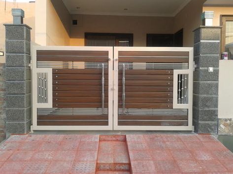 Latest Main Gate Designs, House Front Gate, Latest Gate Design, Modern Main Gate Designs, Tor Design, Home Gate Design, Gate Wall Design, Gate Designs Modern, Office Light