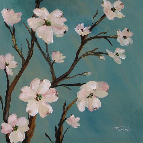 Original Fine Art By © Torrie Smiley in the DailyPaintworks.com Fine Art Gallery Daughters Wedding, Dogwood Trees, Flower Painting Canvas, Watercolor Paintings Easy, Blossoms Art, Wedding Sale, My Daughters, Realistic Drawings, Painting Photos