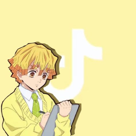 Tiktok Anime Icon, Anime Tiktok Icon, Zenitsu App Icons, Zenitsu Dp, Demon Slayer App Icons, Demon Slayer Pfp Zenitsu, App Icon Tiktok, Icon Logo Anime, Zenitsu Cute Icon