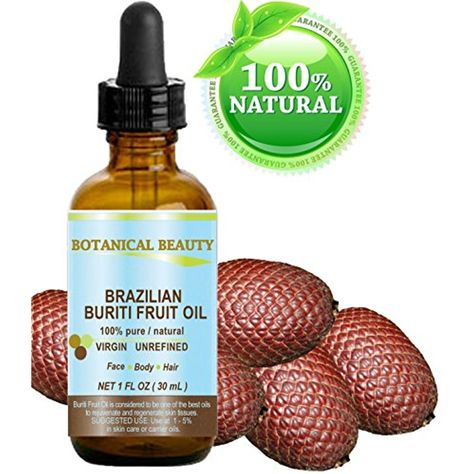 Brazilian BURITI FRUIT OIL 100% Pure / Natural / Cold Pressed Carrier Oil / Undiluted. For Face, Body, Hair, Lip and Nail Care. â€œOne the richest natural sources of vitamin A, E and C.â€ From the Amazon Rainforest. (1 fl.oz-30ml.) * See this great product. (This is an affiliate link and I receive a commission for the sales) #PersonalCare Brazilian Fruit, Turmeric Vitamins, Sources Of Vitamin A, Carrier Oil, All Natural Skin Care, Nutrition Guide, Natural Moisturizer, Botanical Beauty, Best Oils