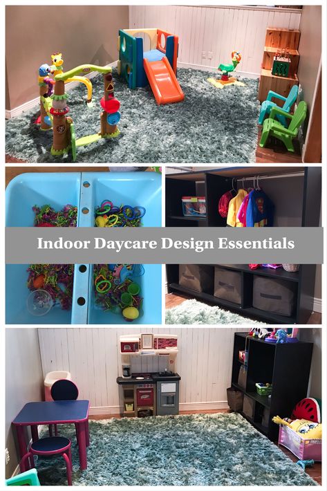 Some ideas to create the perfect indoor play space for your home daycare. Indoor Play Space, Daycare Setup, Indoor Play Centre, Dramatic Play Area, Lincoln Logs, Gross Motor Activities, Home Daycare, Art And Craft Ideas, Safe Environment