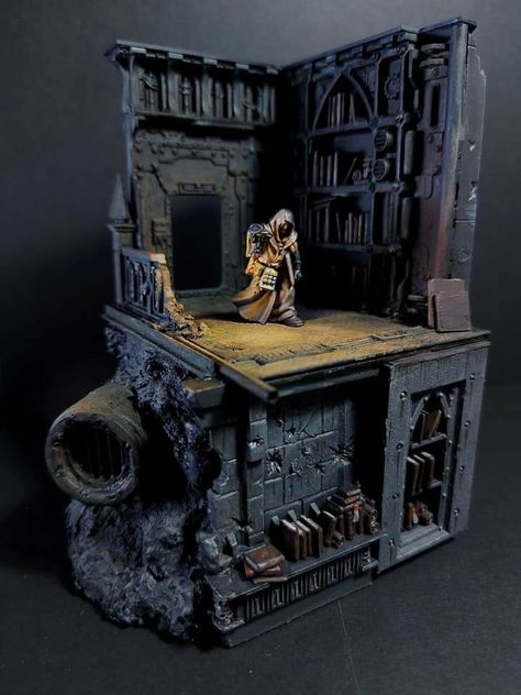 D&d Diorama, Dnd Room, Warhammer Terrain, Miniature Bases, Warhammer Paint, Marvel Figure, 28mm Miniatures, Wargaming Terrain, Warhammer 40k Miniatures