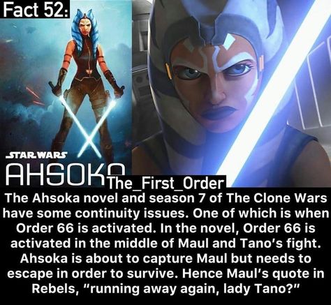 Ahsoka Novel, Order 66, Ahsoka Tano, Star Wars Images, Star Wars Fandom, Star Wars Humor, Star Wars Characters, Star Wars Universe, Most Favorite