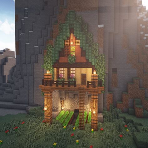 Mountain side house! Wanna learn how I did the ladder trick? Let me know in the comments below!👇 ———————————————————— 🛑Follow me @randombuilderinmc for more❗️ 🛑Follow me @randombuilderinmc for more❗️ ———————————————————— ❗️Built by me ❗️Texture pack by fWhip ❗️BSL Shaders v7 ———————————————————— .  #minecraft #minecraftbuilds #minecraftonly #minecraftarchitecture #minecraftart #minecraftmemes #minecraftcreation #minecraftdesign #minecraftdesigns #minecrafthouse #minecraftedit #minecraftpc #mo Minecraft Mountain House Ideas, Mountain House Ideas, Furniture Minecraft, Minecraft Mountain House, Minecraft Mountain, Construction Minecraft, Minecraft House Ideas, Pixel Art Minecraft, Minecraft Houses Survival