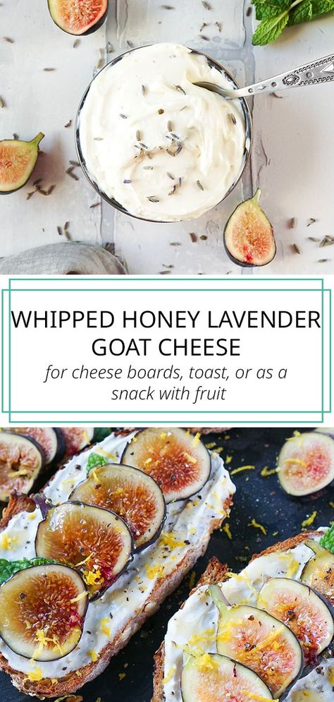 Fig Toast, Goat Cheese Toast, Fig And Goat Cheese, Cheese Toast Recipe, Lavender Festival, Whipped Honey, Whipped Goat Cheese, Friends Recipes, Lavender Recipes